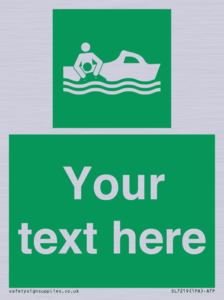 Custom sign safe condition Rescue boat